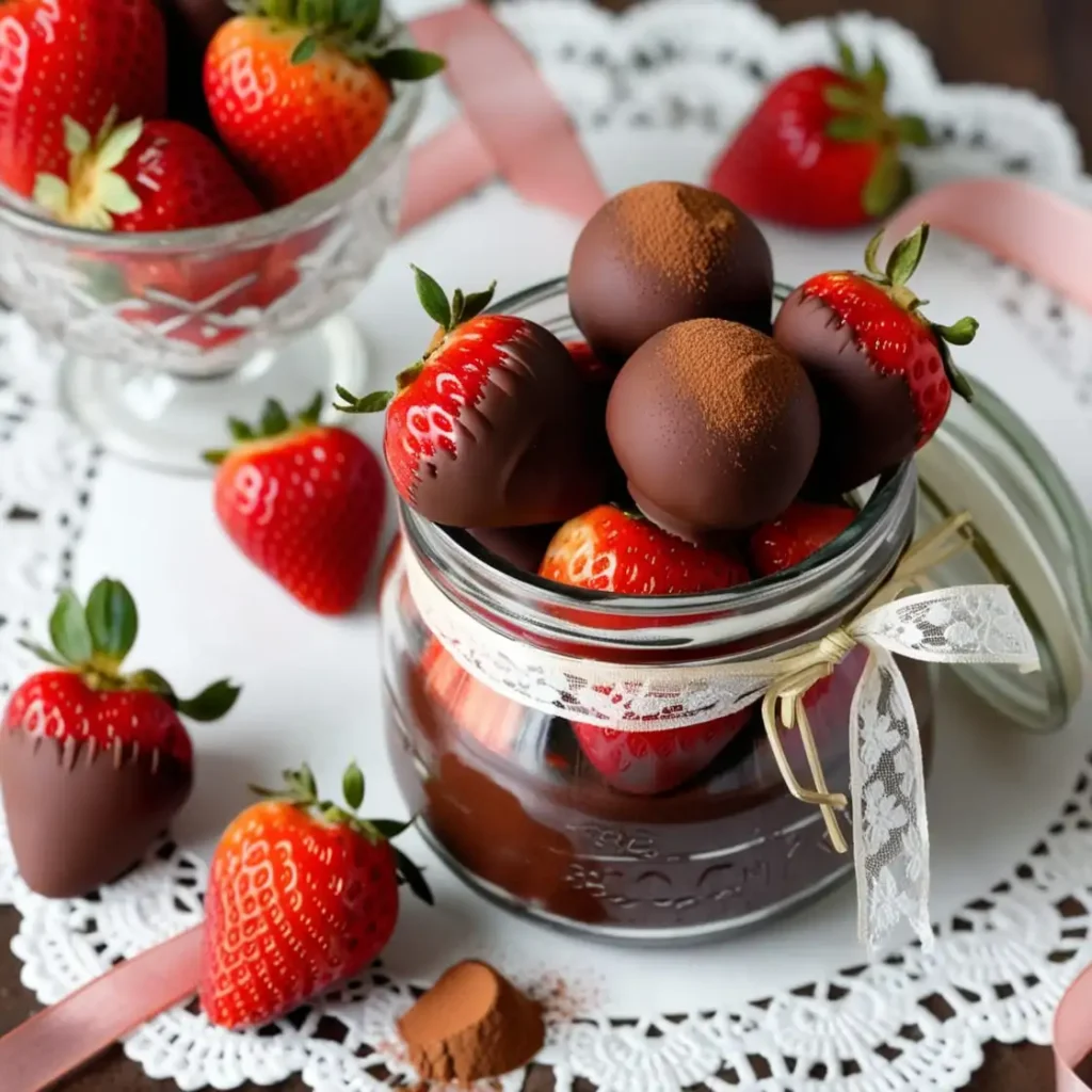 Chocolate-Dipped Strawberry Energy Bites