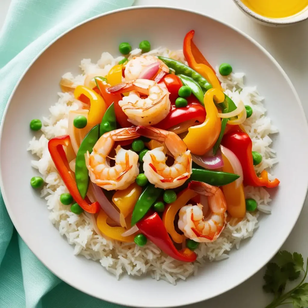 Stir-Fried Shrimp and Rice