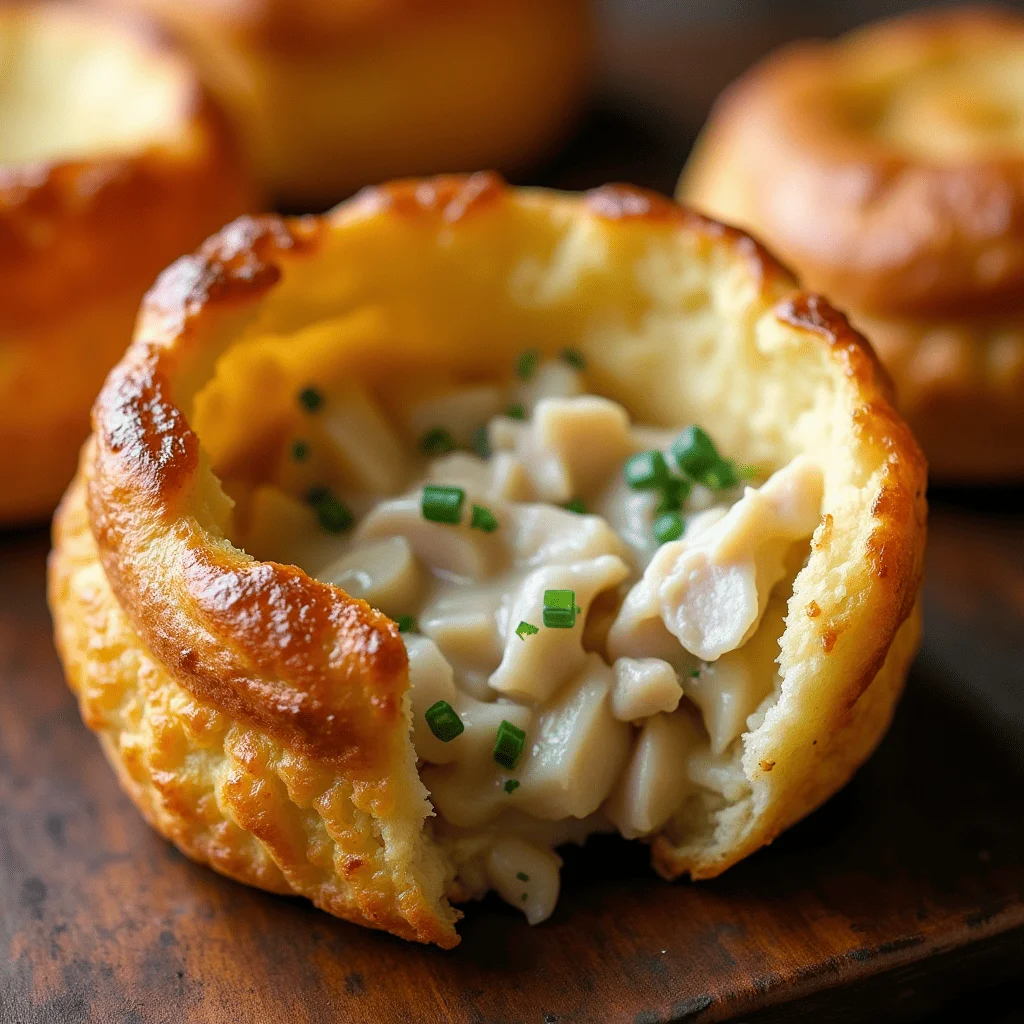 Chicken Pot Pie in Popovers