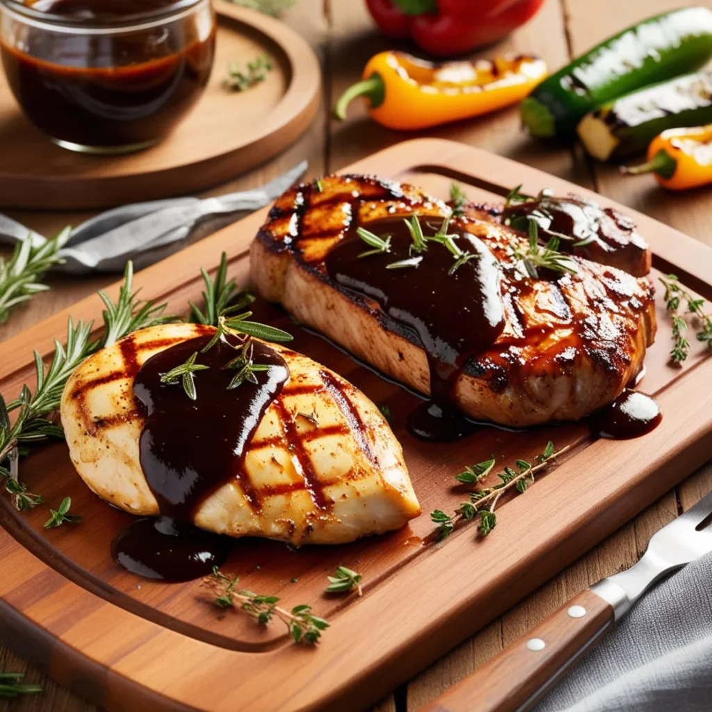 Chicken or Steak with Balsamic BBQ Sauce