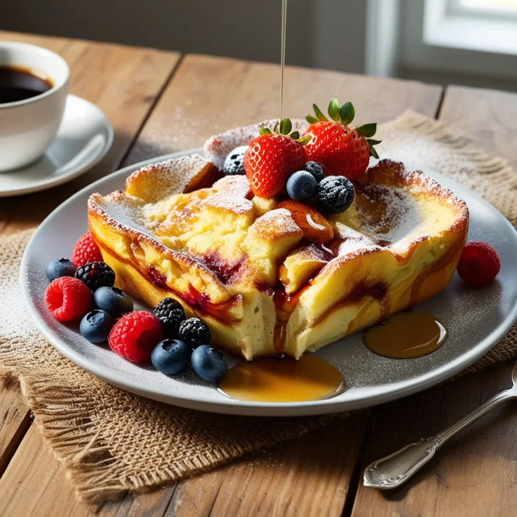 Final Dish Presentation (Beautifully Baked French Toast Casserole Ready to Serve)