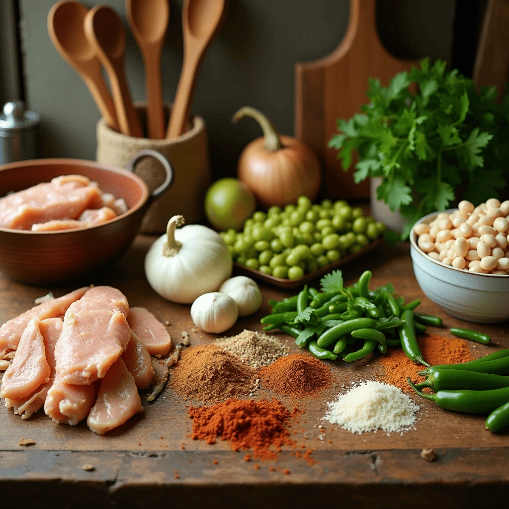 Ingredients for White Bean and Chicken Chili