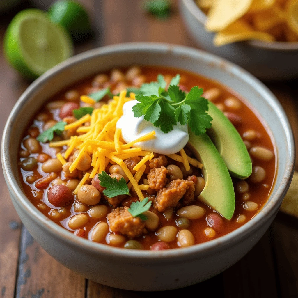 Serving White Bean and Chicken Chili