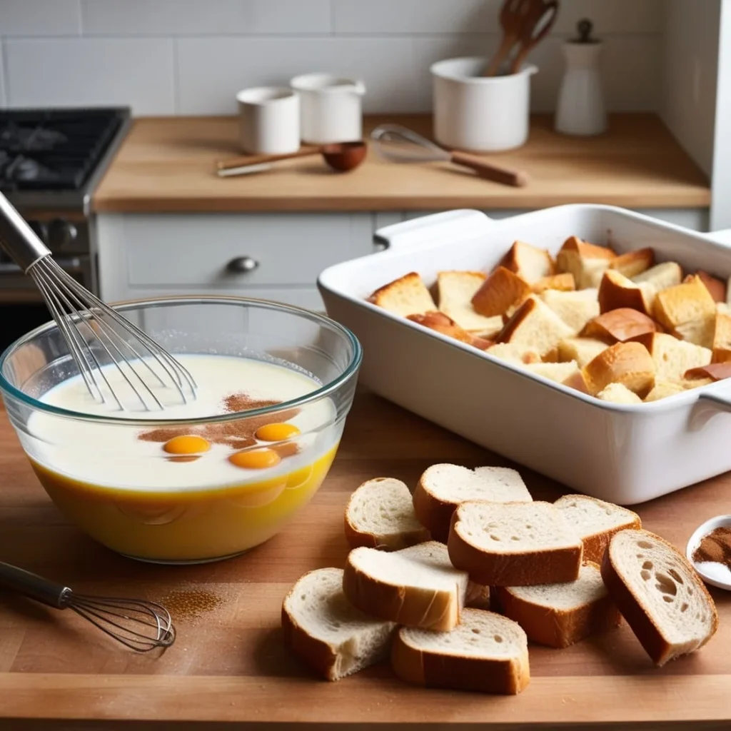 Step-by-Step Instruction Image (Showing the Process of Assembling the Casserole)